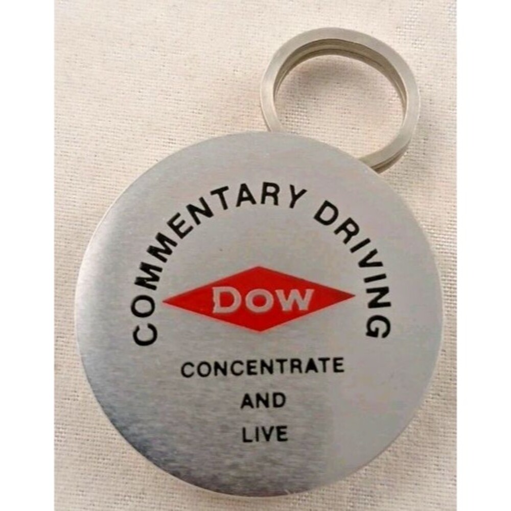 Vintage Zippo Dow Chemical Safe Driving Key Holder/Chain Advertising Promo-NICE!